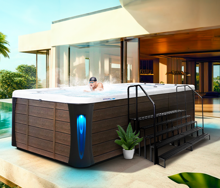 Calspas hot tub being used in a family setting - Remsenburg
